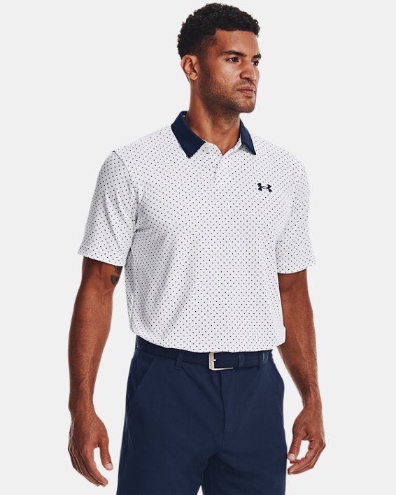 Men's UA Performance Printed Polo in White image number 0